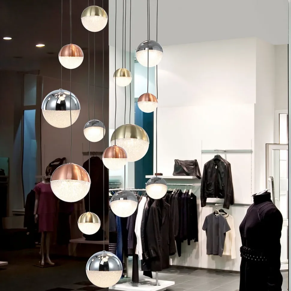Sphere LED-hængelampe, flerfarvet, 14 lk., app