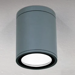 Sputnik LED-loftlampe, IP65, Ø 9 cm, antracit