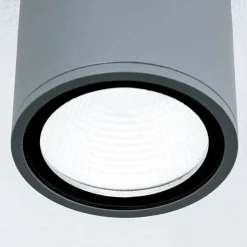 Sputnik LED-loftlampe, IP65, Ø 9 cm, antracit