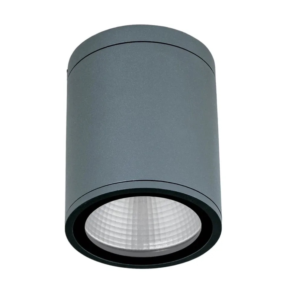 Sputnik LED-loftlampe, IP65, Ø 9 cm, antracit