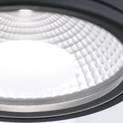 Sputnik LED-loftspot, IP65, Ø 14,5 cm, sort