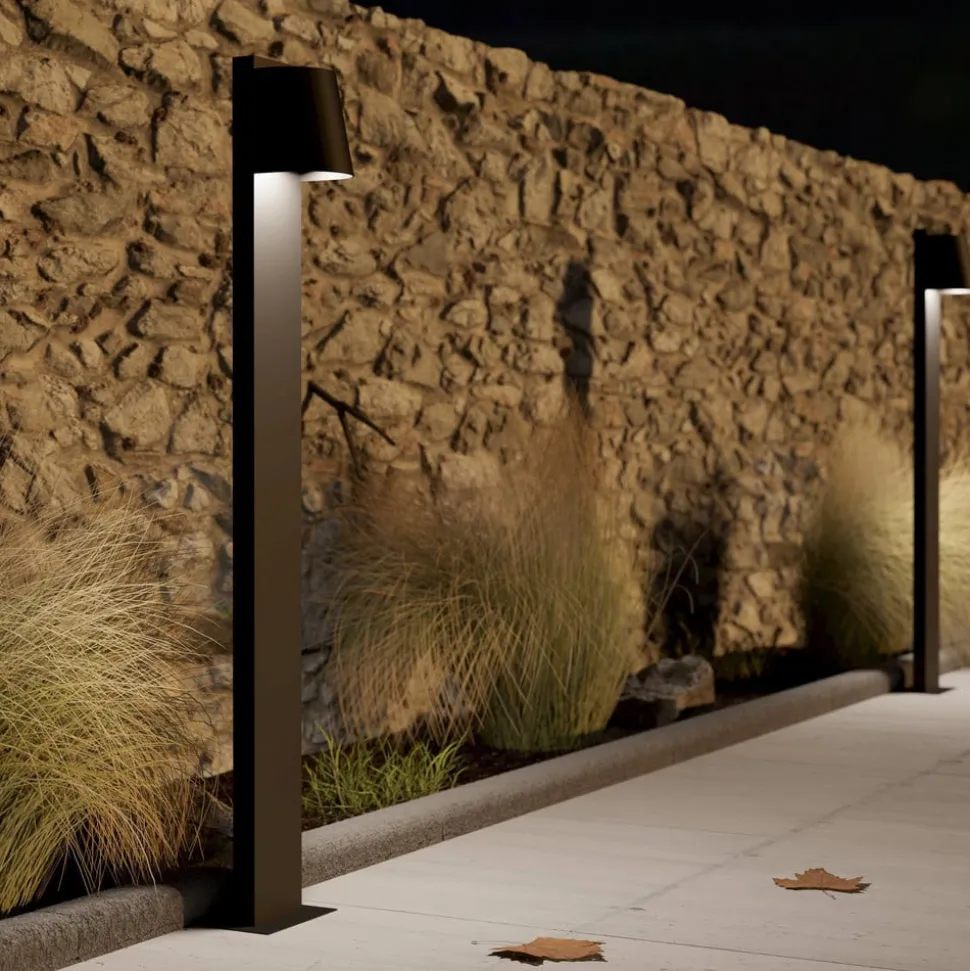 Stagnone LED-gadelampe i sort