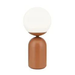 Stanley bordlampe, koralrød, højde 32 cm, keramik/glas