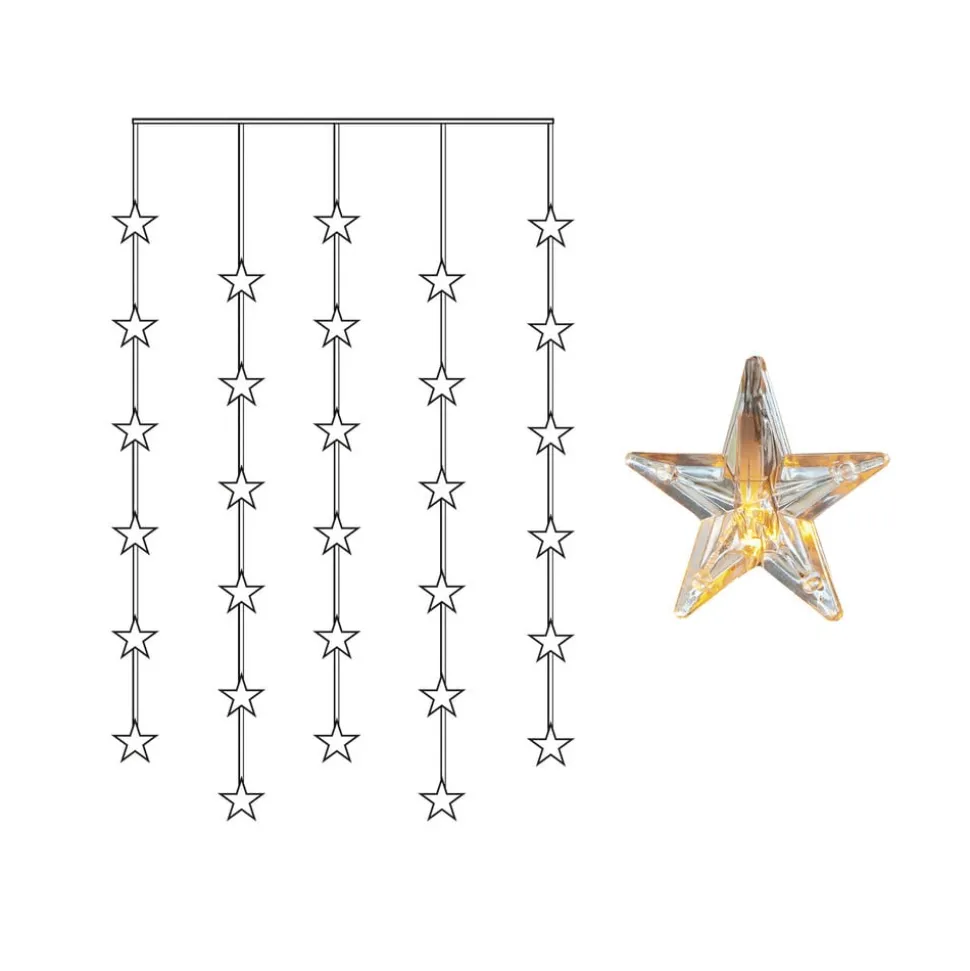 Star Curtain LED-lysforhæng, 30 lyskilder