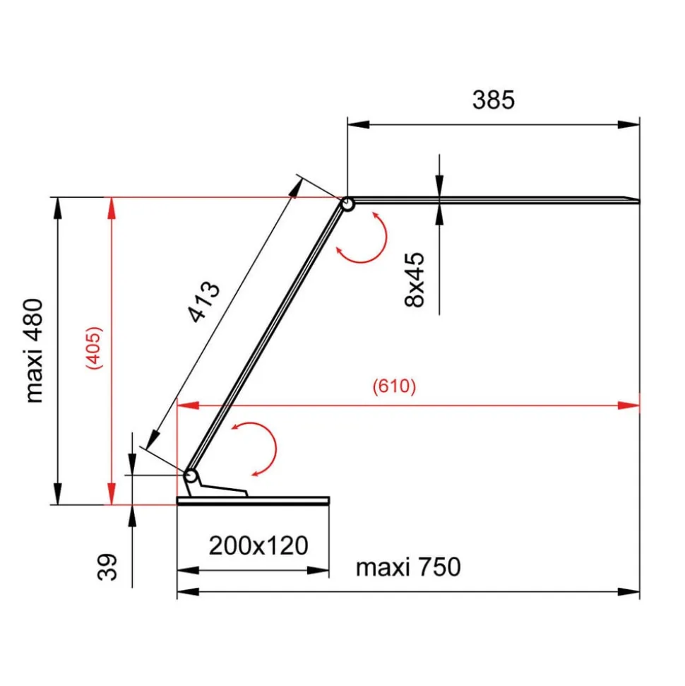 Starglass LED-bordlampe med glasfod
