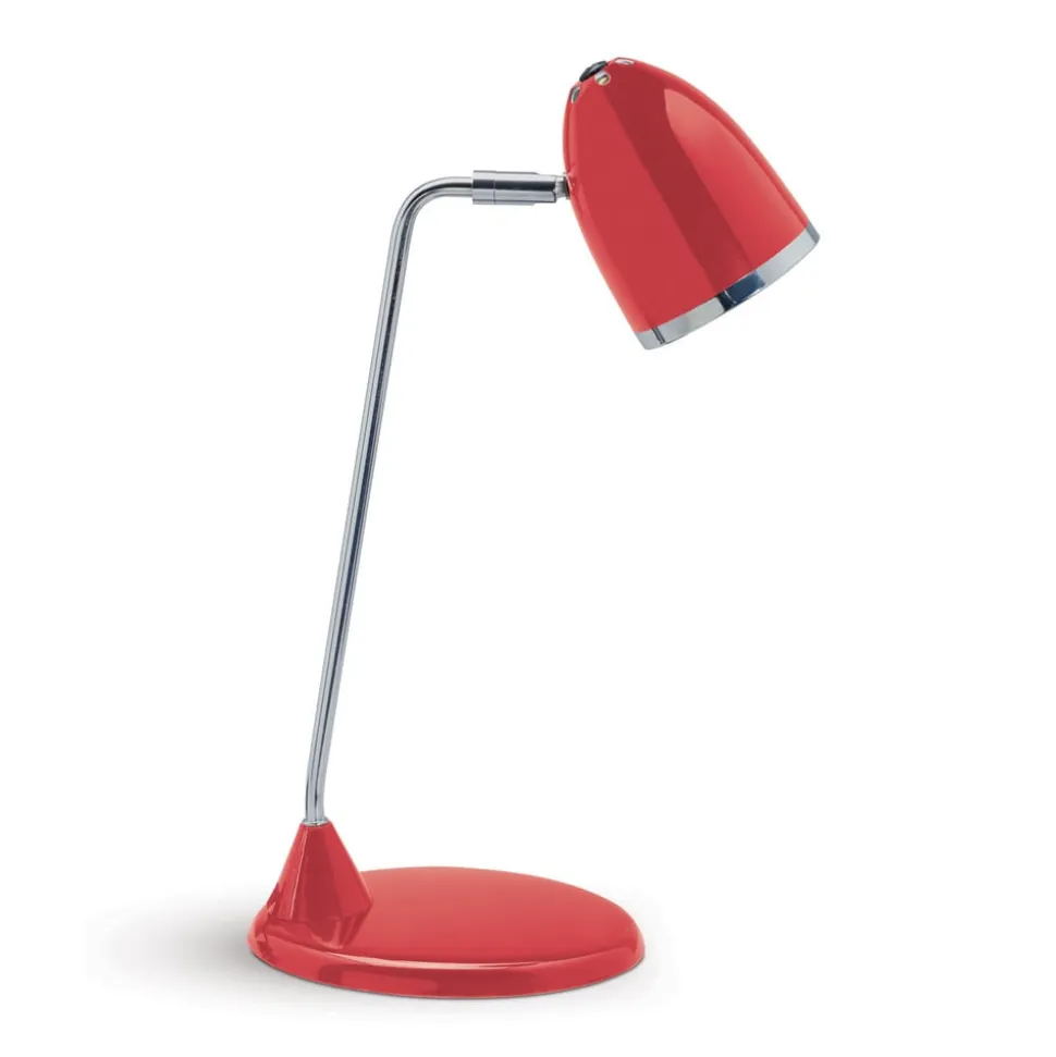 Starlet skrivebordslampe, rød, højde 41 cm, metal E27