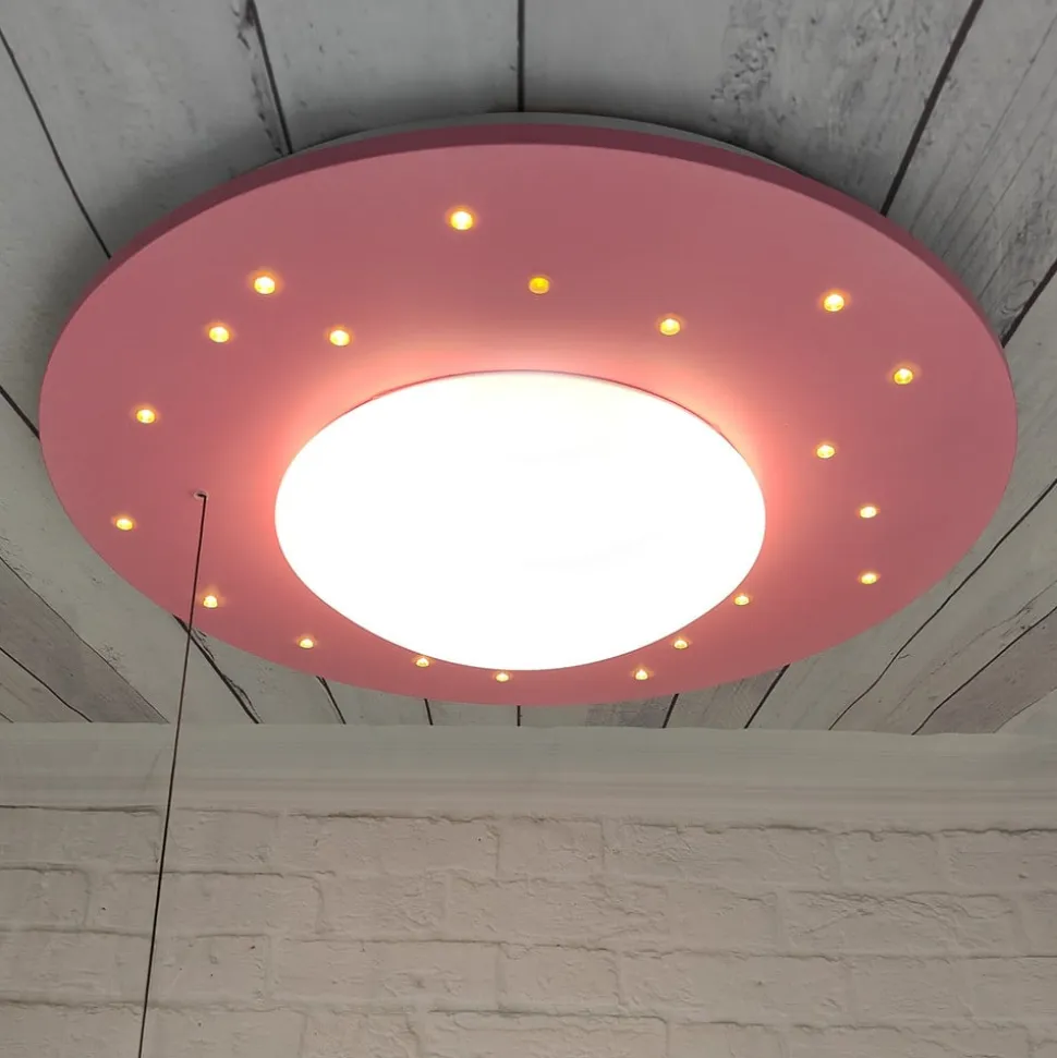 Starlight loftlampe med stjernehimmel, rosa
