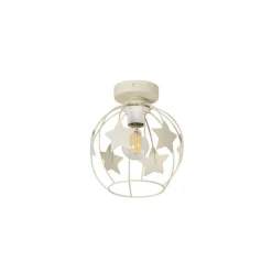 Stars loftlampe, sandfarvet, metal, Ø 21 cm