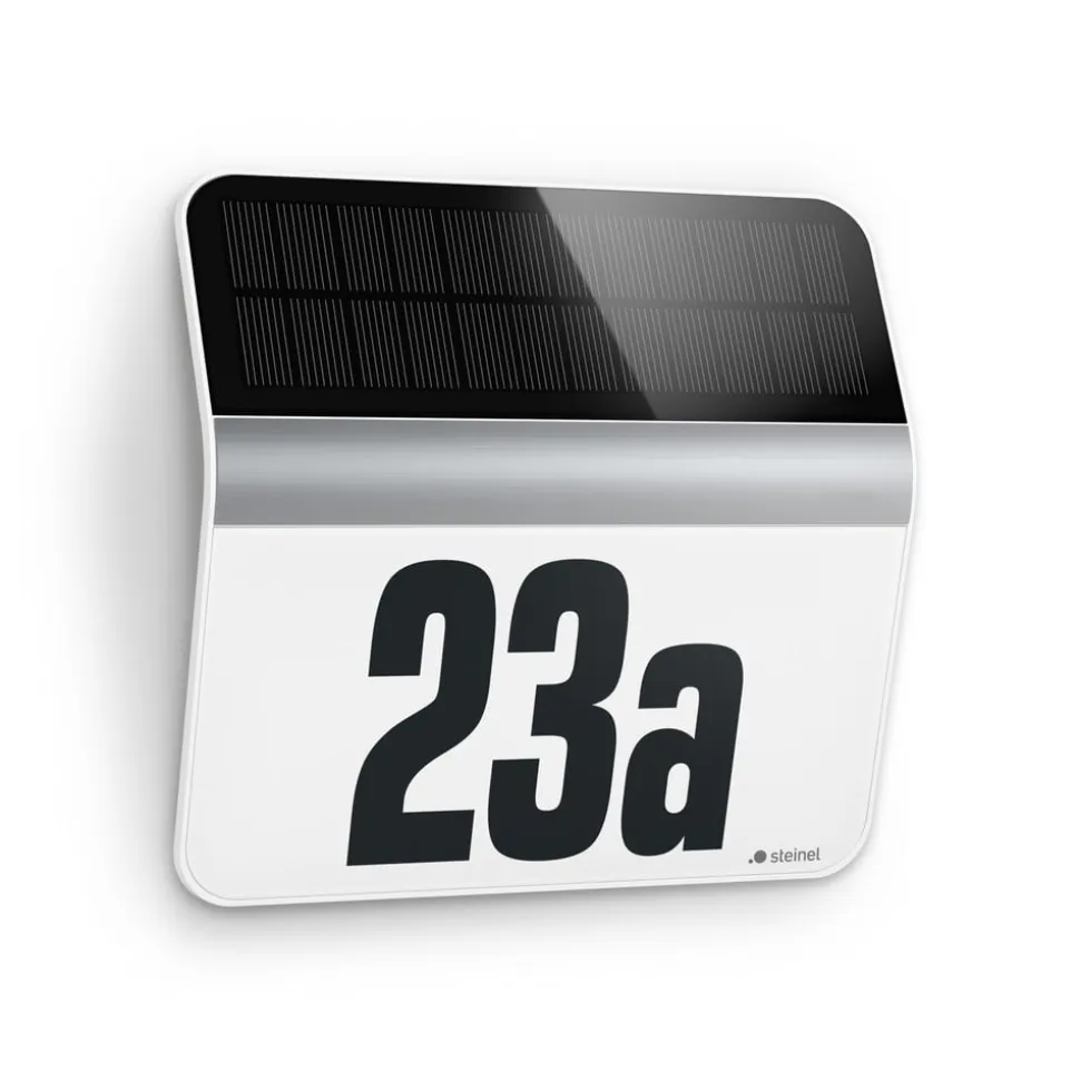STEINEL XSolar LH-N LED-husnummerlampe, stål