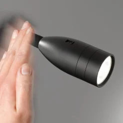 Sten LED-væglampe med bevægelsesstyring, sort