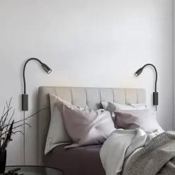 Sten LED-væglampe med bevægelsesstyring, sort