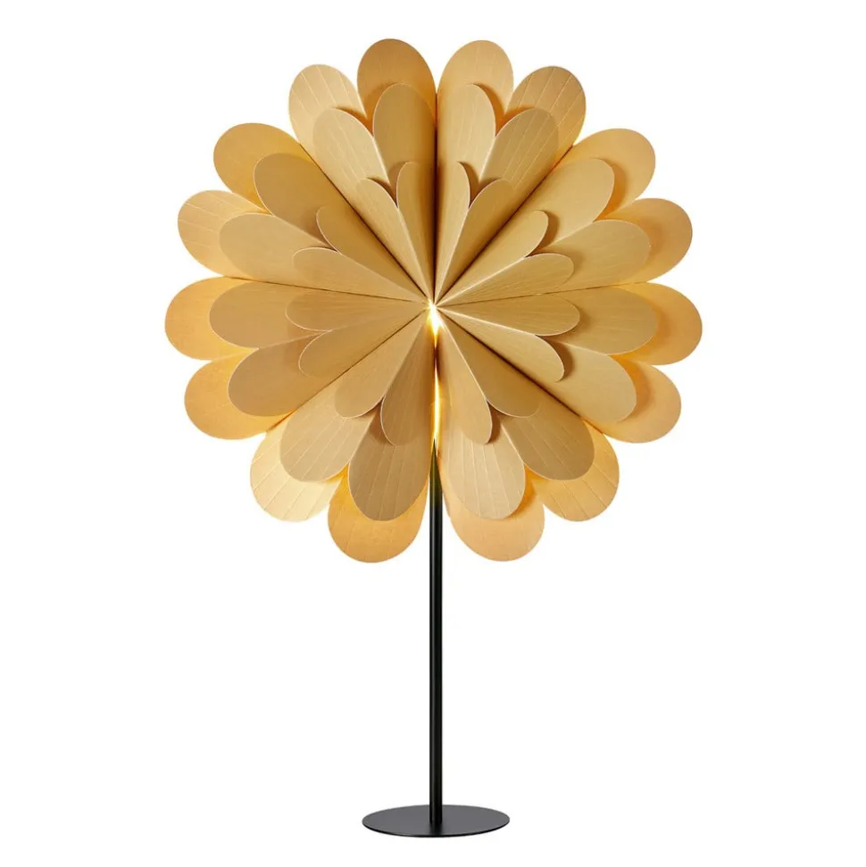 Stående stjerne Maravilla, guld/sort Højde 68 cm