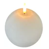 STERNTALER LED-vokslys, hvid, højde 13 cm, kugle, batteri
