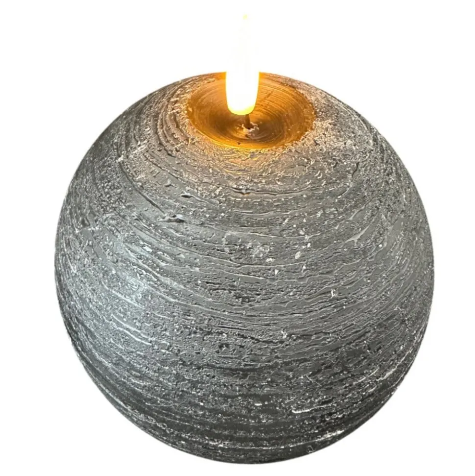 STERNTALER LED-vokslys, sort Højde 13 cm Kugle Batteri