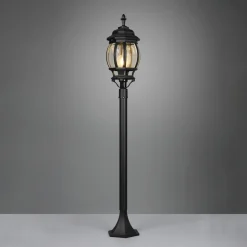 Stibelysning Elvo, sort mat, højde 100 cm, aluminium