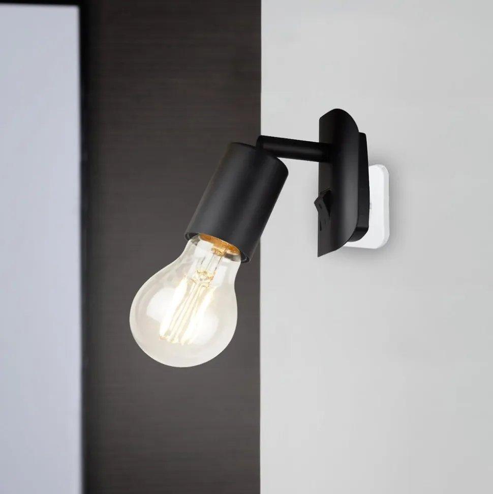Stikkontaktlampe Batita Retro, IP20, sort