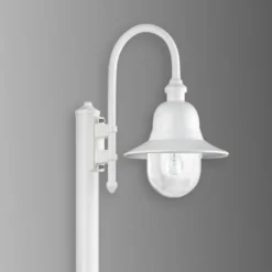 Stilampe Nios i trykstøbt aluminium, hvid