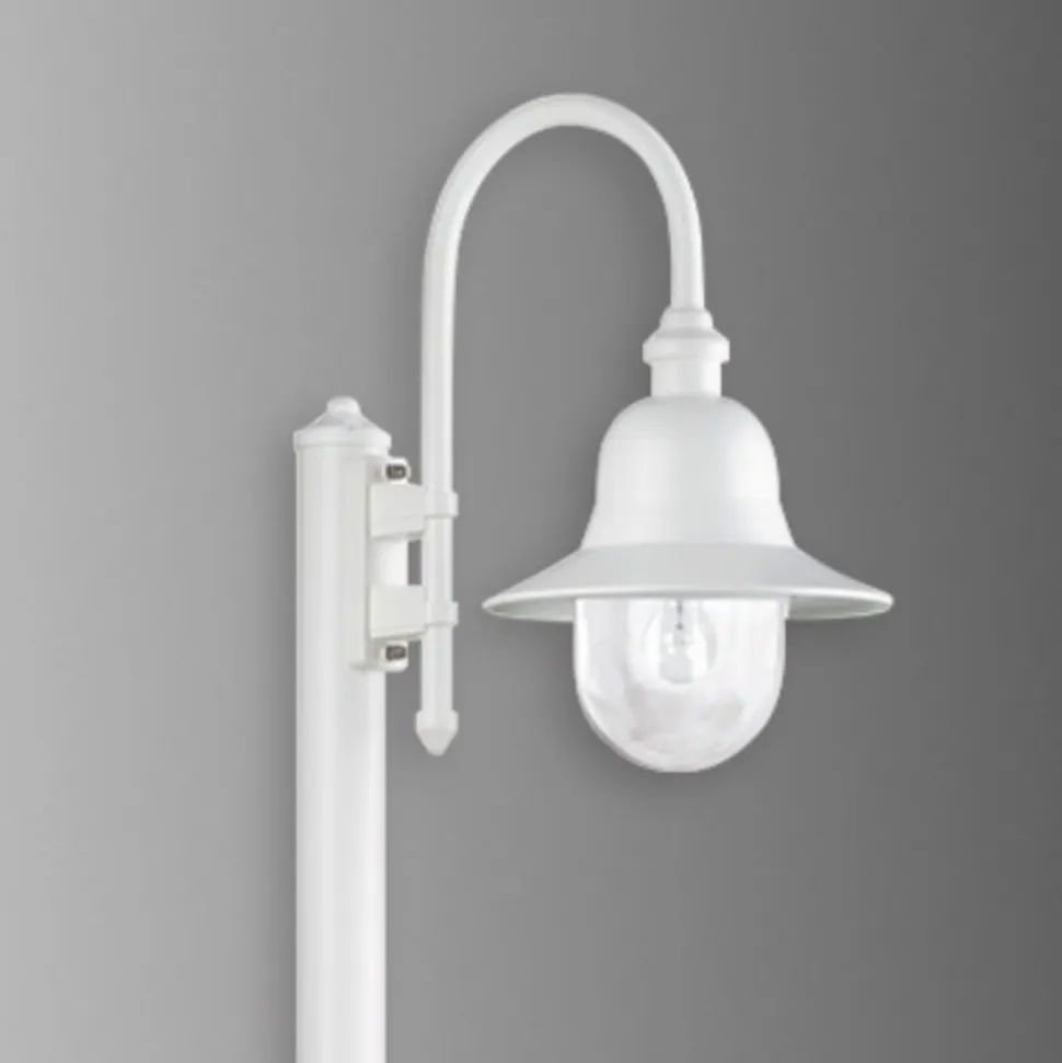 Stilampe Nios i trykstøbt aluminium, hvid
