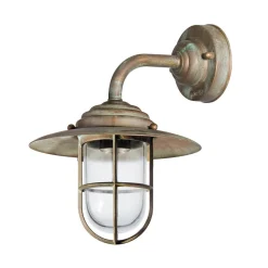 Stilfuld Antique udendørsvæglampe, klart glas