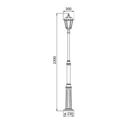Stilig lampemast 740 B