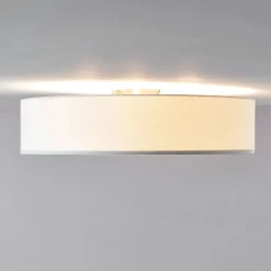 Stof-loftlampe Gordana i hvid, 57 cm