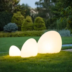 Stone M udendørslampe, 50 x 50 cm, hvid, plast, IP44