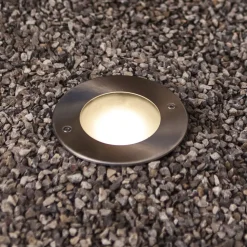 Strata LED nedgravningslampe, Ø 12 cm, aluminium, 90°, IP67