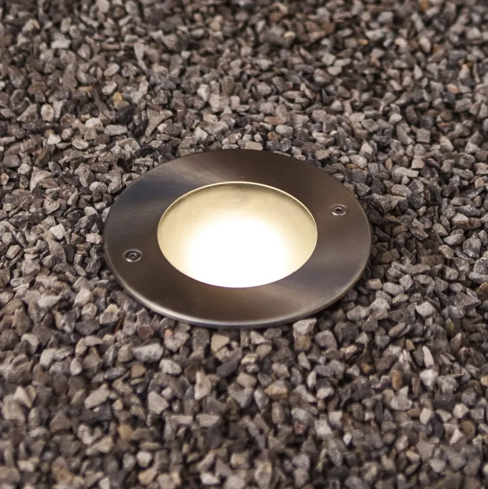 Strata LED nedgravningslampe, Ø 12 cm, aluminium, 90°, IP67