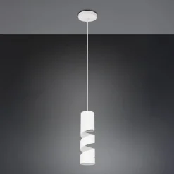 Stream hængelampe, hvid, Ø 8 cm, metal, GU10