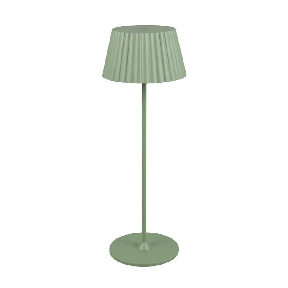 Suarez LED-bordlampe, grøn, højde 39 cm, metal