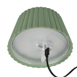 Suarez LED-bordlampe, grøn, højde 39 cm, metal