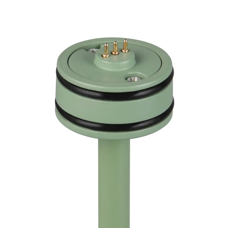 Suarez LED-bordlampe, grøn, højde 39 cm, metal