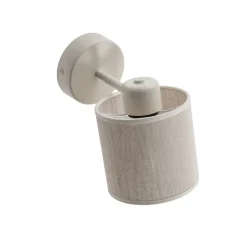 Suerte væglampe, cremehvid, hørtekstil, 18 cm høj, E14