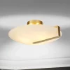 Sundial loftlampe, guld/opalhvid, stål, glas, E27