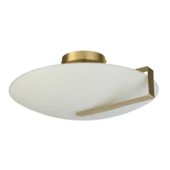 Sundial loftlampe, guld/opalhvid, stål, glas, E27