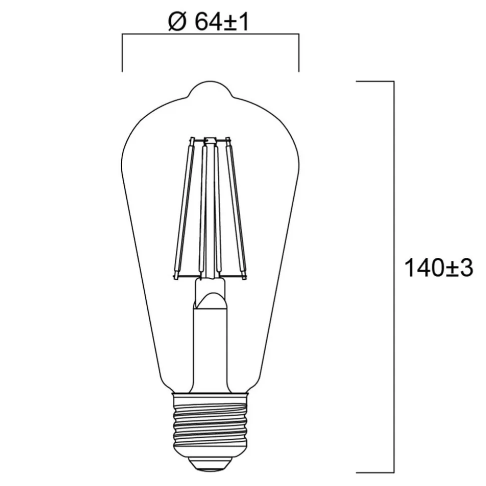 Sylvania E27 filament LED ST64 4W 2.700 K 840 lm