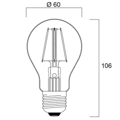 Sylvania ToLEDo Retro LED-pære E27 4,1W orange