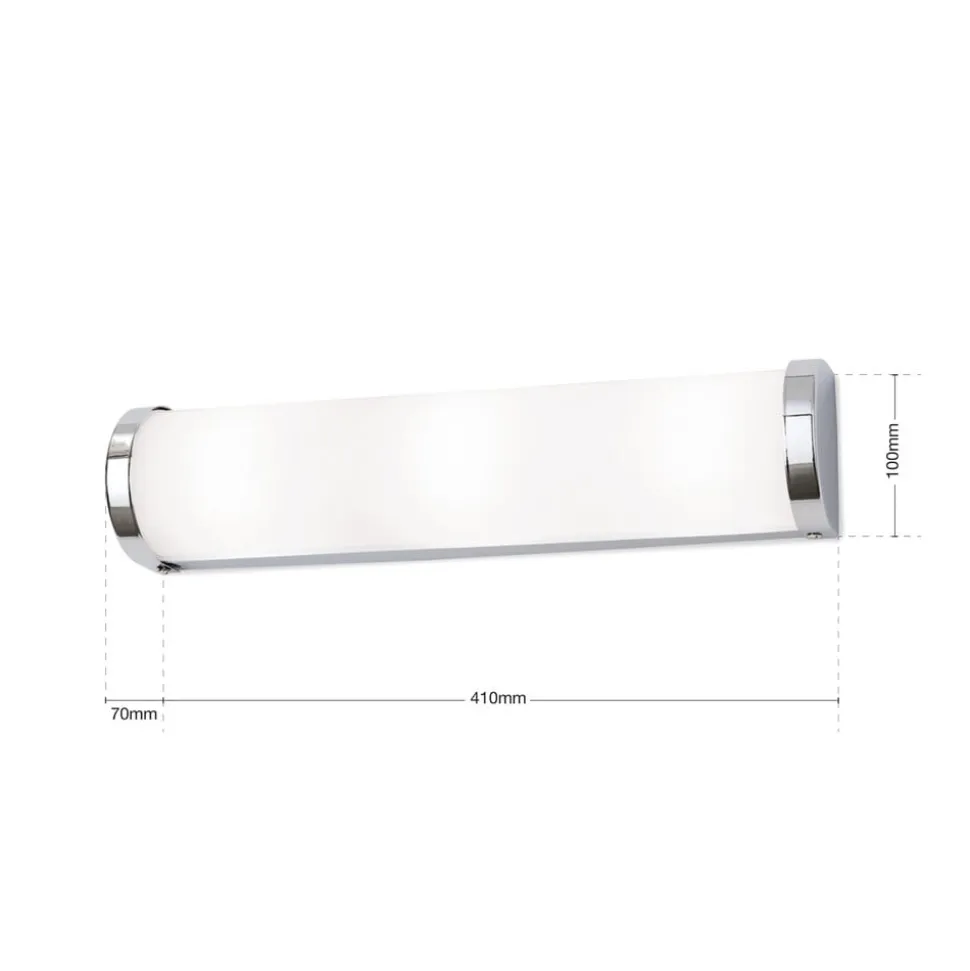 Tea væglampe, 41 cm, krom
