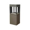 Teckalu LED-sokkellampe solcelle sensor teak/sort