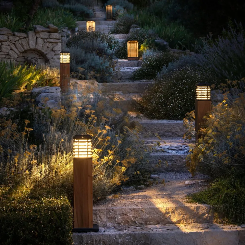 Tekura LED-gadelampe med solcelle, Duratek grå/grå