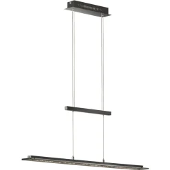 Tenso TW LED-hængelampe med dæmper, sort, 88cm