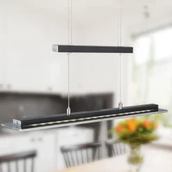 Tenso TW LED-hængelampe med dæmper, sort, 88cm