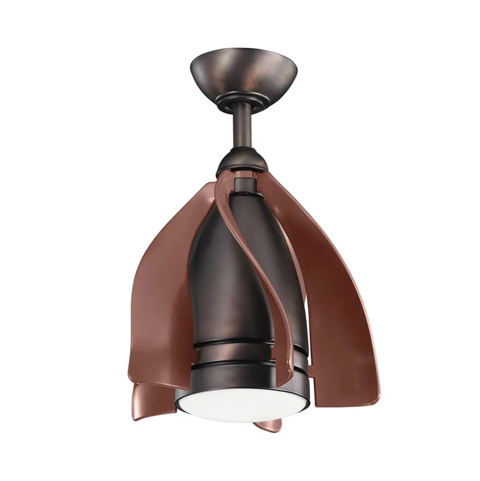 Terna LED-loftventilator, olieret/børstet bronze