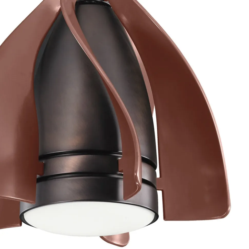 Terna LED-loftventilator, olieret/børstet bronze