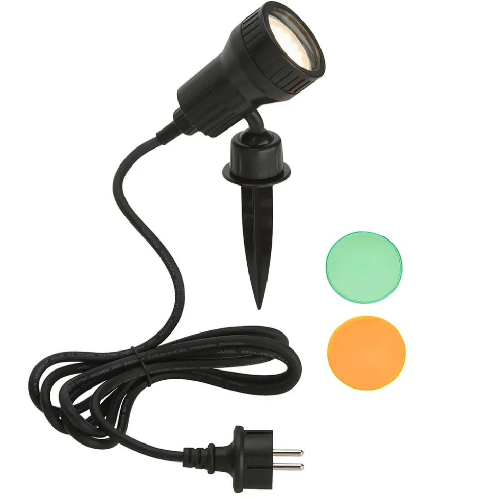 Terra LED-spot med jordspyd inklusive farvefilter