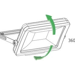 Theben theLeda B20L udendørs LED-spot, sort