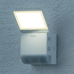 Theben udendørs LED-væglampe theLeda S8-100, hvid, sensor