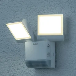 Theben udendørs LED-væglampe theLeda S17-100, hvid, sensor