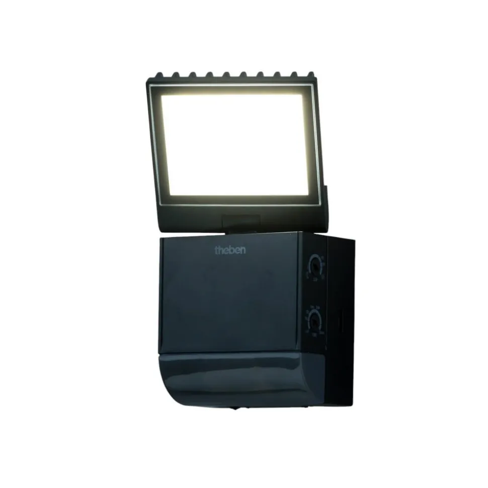 Theben udendørs LED-væglampe theLeda S8-100, sort, sensor