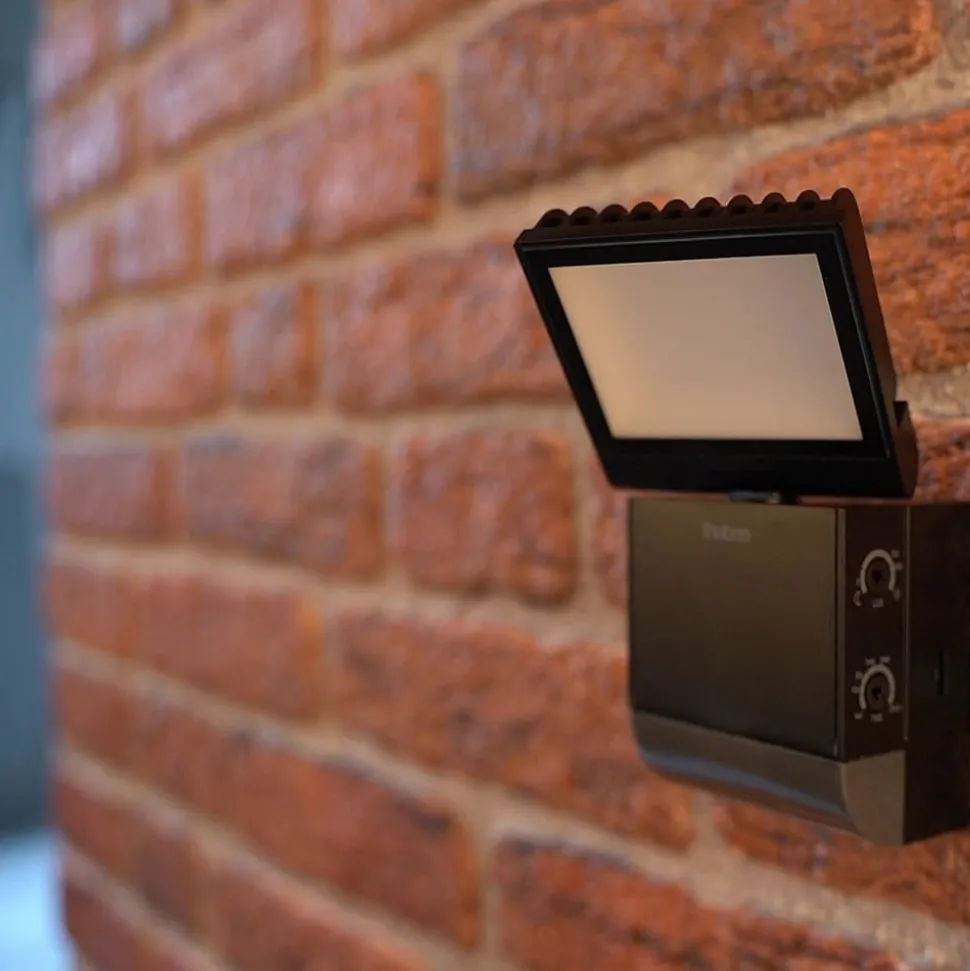 Theben udendørs LED-væglampe theLeda S8-100, sort, sensor